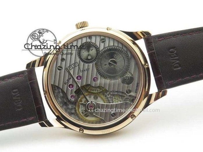 MIROTIME 0422 Compact Portuguese IW545409 RG ZF 1:1 Best Edition White Dial On Brown Leather Strap A 7336